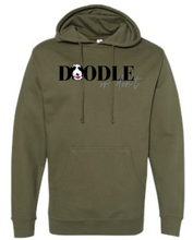 Load image into Gallery viewer, Green tri-blend hooded sweatshirt
