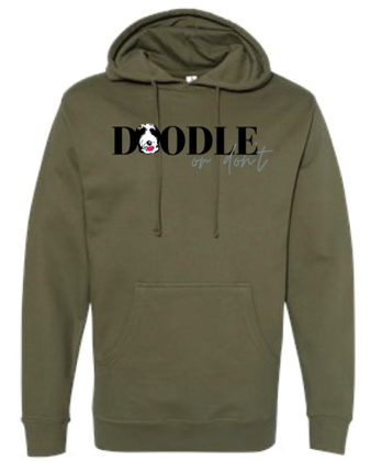 Green tri-blend hooded sweatshirt